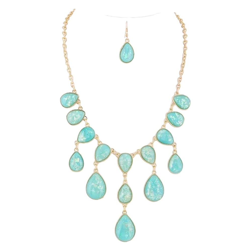 Acrylic Nacre Statement Necklace